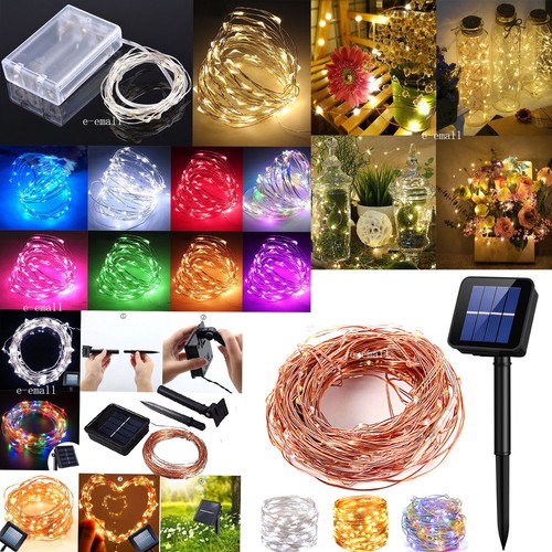 Solar led string lights copper - solar,