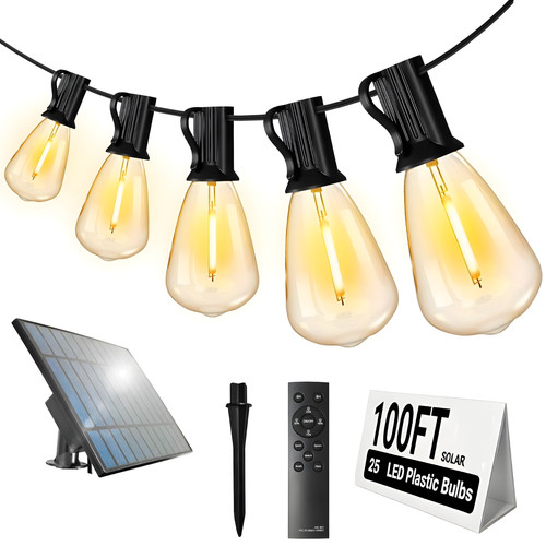 Solar outdoor string lights - outdoor,